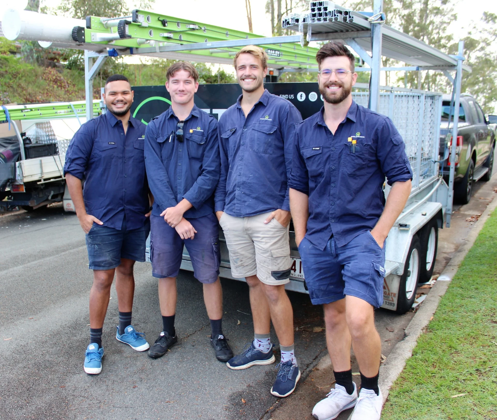 The Ethos Electrical team of licensed electricians in front of their work vehicle